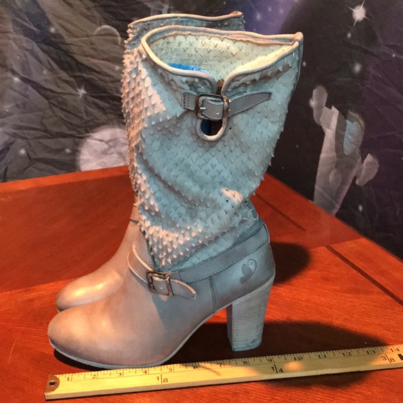 Felmini gray leather heel boots size 39 - Picture 8 of 16